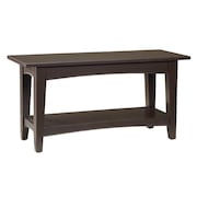 ALATERRE FURNITURE Shaker Cottage Bench with Shelf, Chocolate ASCA03CL